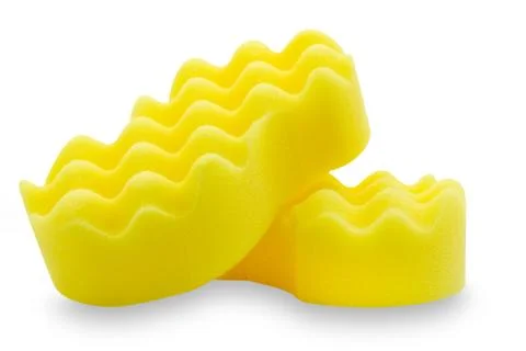 Yellow sponge isolate on white background. Stock-Fotos