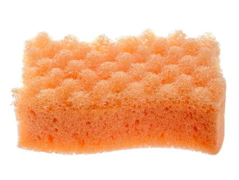 Yellow sponge isolated Stock Photos
