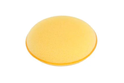Yellow sponge isolated on white background Stock Photos