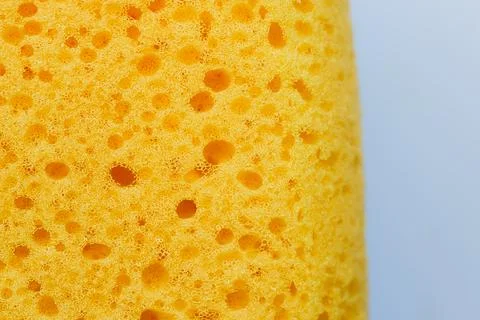 Yellow Sponge Macro Close Up Texture Abstract Background. Foto stock