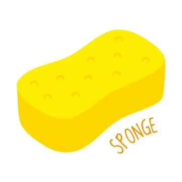Yellow sponge vector illustration Stock Illustration