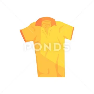 Yellow sport polo shirt vector Illustration Stock Illustration