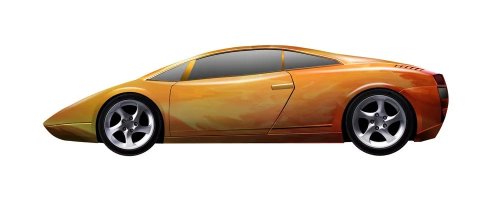 Yellow sports car Stock-Illustration