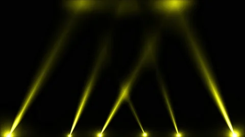 Yellow spot light stage loop animation Video stock 182712535