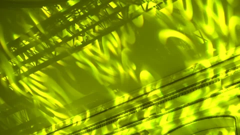Yellow spotlights spill over into the ceiling. performance in the opera hall Stock Footage 143737134