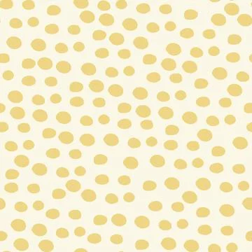 Yellow spots seamless pattern in doodle style Stock Illustration