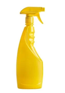 Yellow spray bottle Stock Photos