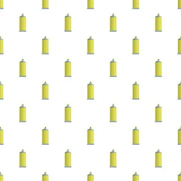 Yellow spray paint cans repeating seamless pattern Stock Illustration