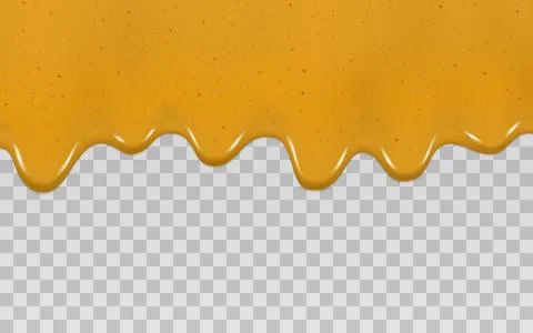 Yellow spreading dripping curry sauce Stock Illustration