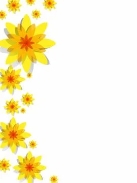 Yellow Spring Flowers Stock Illustration