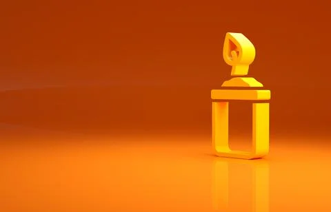 Yellow Sprout in bottle icon isolated on orange background. Seed and seedling Illustration