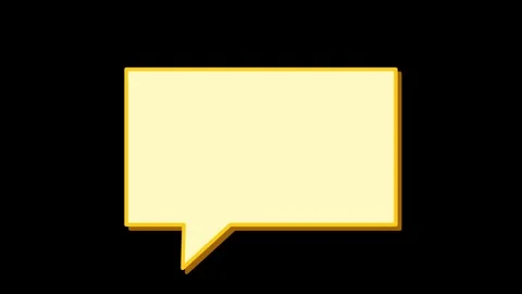 Yellow square caption box callout, a sharp cornered caption box with a pointer Stock Footage 346725948