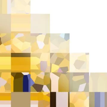 Yellow square checkered pattern. Mosaic of geometric shapes. Colored polygons Stock Illustration