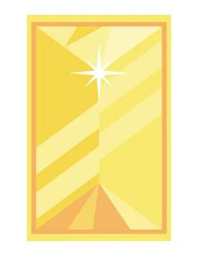 Yellow square gemstone luxury Stock Illustration