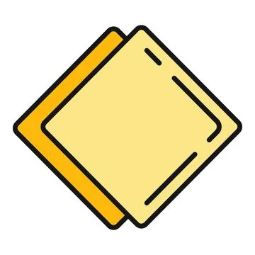 Yellow square napkins stacking for hygiene concept Stock Illustration