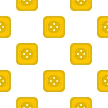 Yellow square sewing button pattern flat 스톡 일러스트