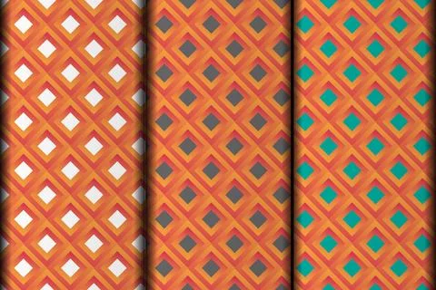 Yellow square style vector eps seamless pattern design. Illustrazione stock