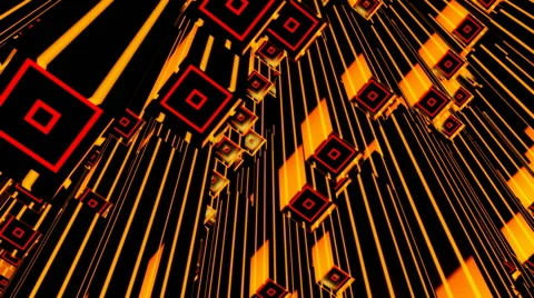 Yellow square tubes Stock Footage 46736989