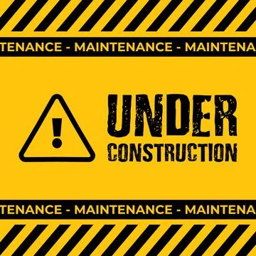 Yellow Square Under ConstructionMaintenance Vector Illustration Stock Illustration