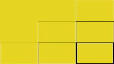 Yellow squares expanding and contracting in organized grid patterns during .. Stock Footage 340903443