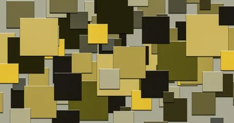 Yellow squares shape structure for art banner design Stock Illustration