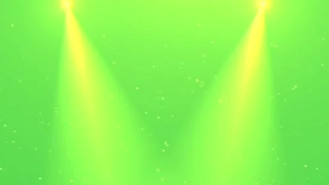 Yellow Stage Spotlight Beams Horizontal Green Screen Motion Overlay Stock Footage 344766124