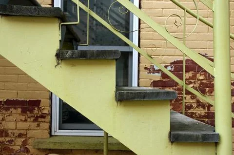 Yellow staircase Stock Photos
