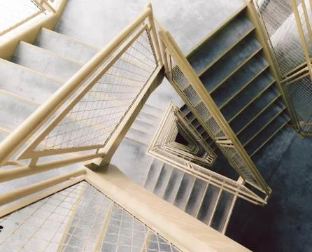 Yellow stairs 库存照片