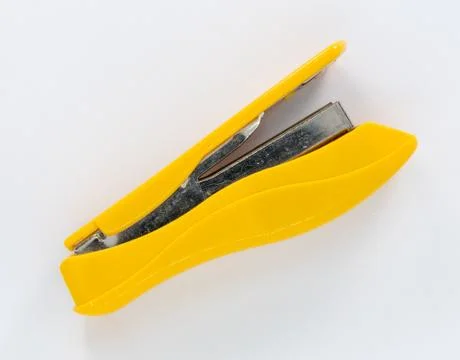 Yellow stapler for back to school Stock Photos
