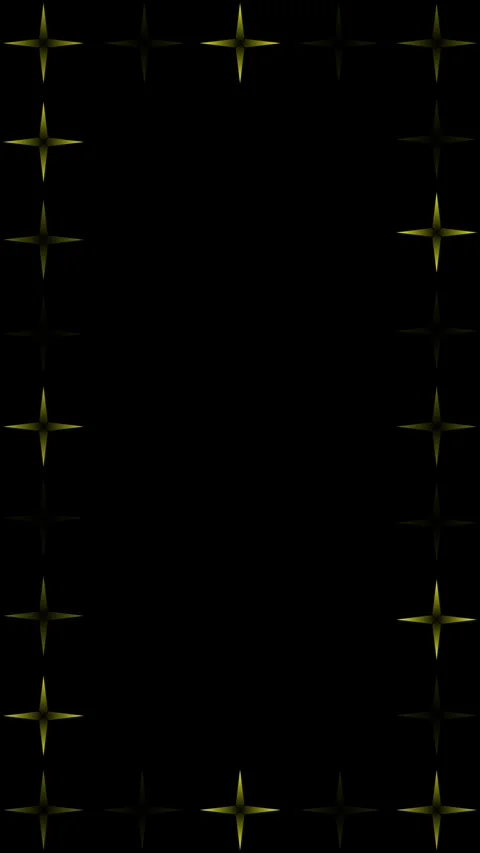 Yellow star border animation Stock Footage 325163673