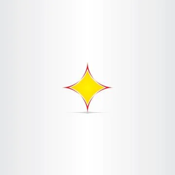 Yellow star button abstract icon Stock Illustration