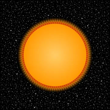 Yellow star on cosmic background. Stock Illustration