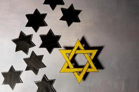 A yellow Star of David Stock Photos