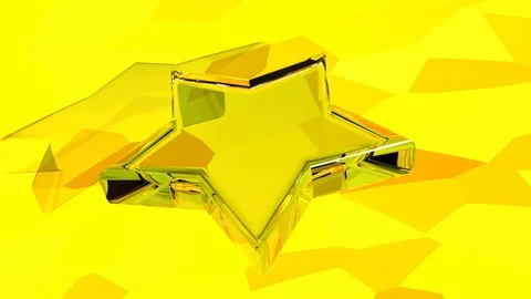 Yellow Star Stock Footage 129988657