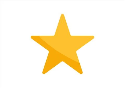Yellow Star Icon  Symmetrical Gradient Rating Symbol Design 스톡 일러스트