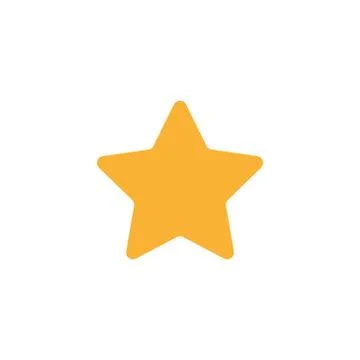 Yellow star icon vector. Classic rank isolated. Trendy flat favorite design.  Stock Illustration
