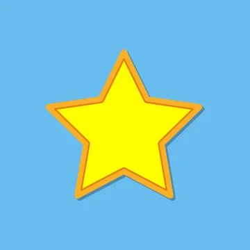 Yellow star icon. Vector illustration. Stock Illustration