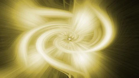 Yellow star light in deep space. Beautiful fractal illustration Stock Illustration