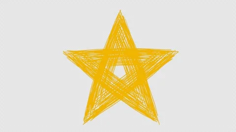 Yellow star line boil effect animation Stock Footage 338201843