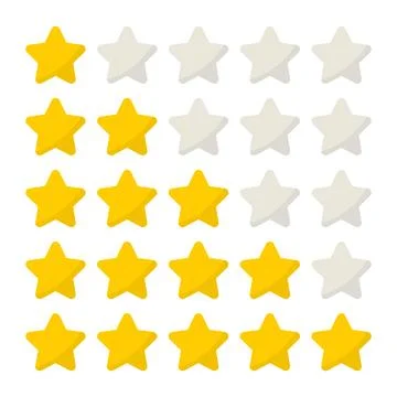 Yellow star rating design vector Stock Illustration
