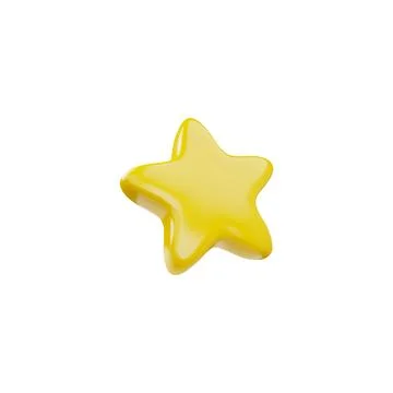 Yellow star realistic 3d design, gold rating star vector icon achievement for Stock Illustration