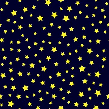 Yellow Star Seamless Pattern Stock Illustration