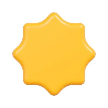 Yellow Star Shape Icon Stock Illustration