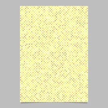 Yellow star shape pattern background brochure template design Stock Illustration