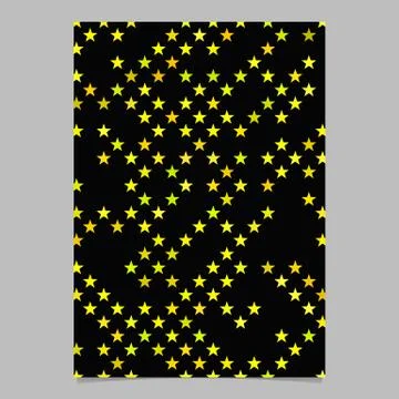 Yellow star shape pattern background brochure template design Stock Illustration