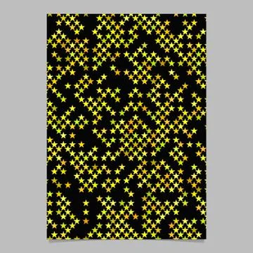 Yellow star shape pattern background brochure template design Stock Illustration