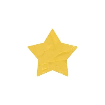 Yellow star worn paper vector illustration Stock Illustration