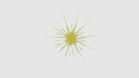 Yellow Starburst with Alpha Stock-Footage 150656437