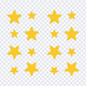 Yellow stars flat elements vector illustration Stock Illustration