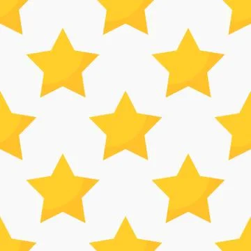 Yellow stars seamless pattern. Vector illustration Stock Illustration